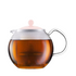 BODUM - ASSAM Tea Press with Glass Handle and Pink Plastic Lid - 1L - Tea Press