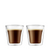 BODUM - CANTEEN Double Wall Glass (set of 2) - Small - 0.1L - Glass Cup
