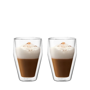BODUM - TITLIS Double Wall Glass (set of 2) - Medium - Stackable - 0.35L - Glass Cup
